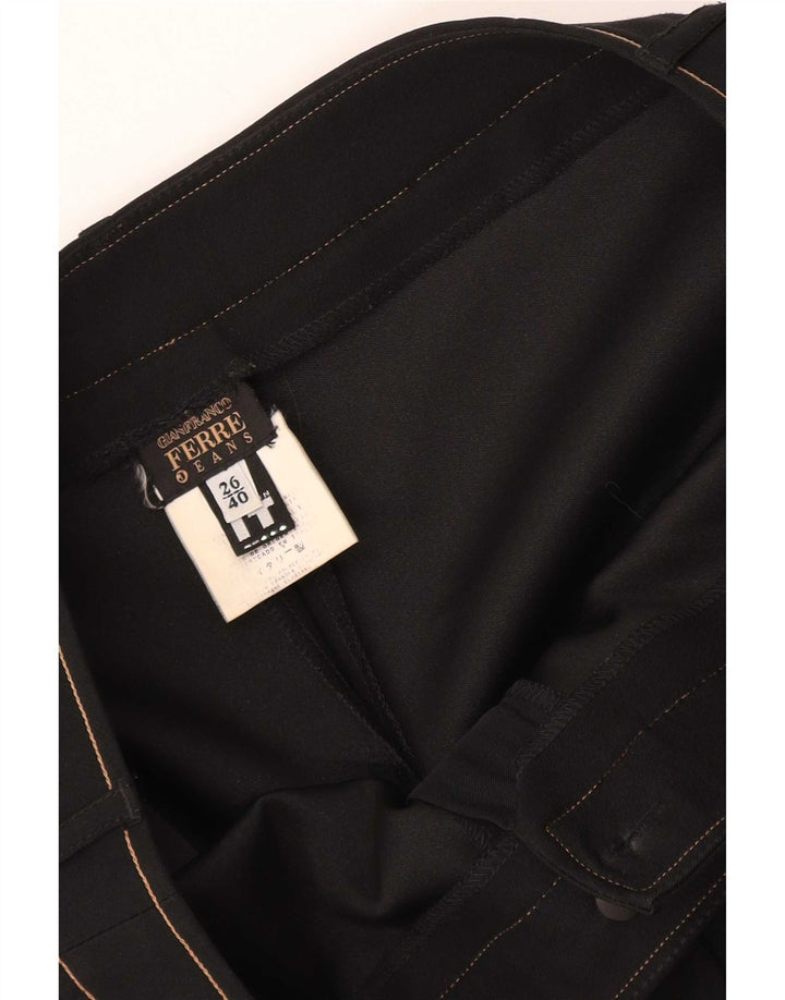 Gianfranco Ferre Womens Cropped Trousers IT 40 Small W26 L24 Black