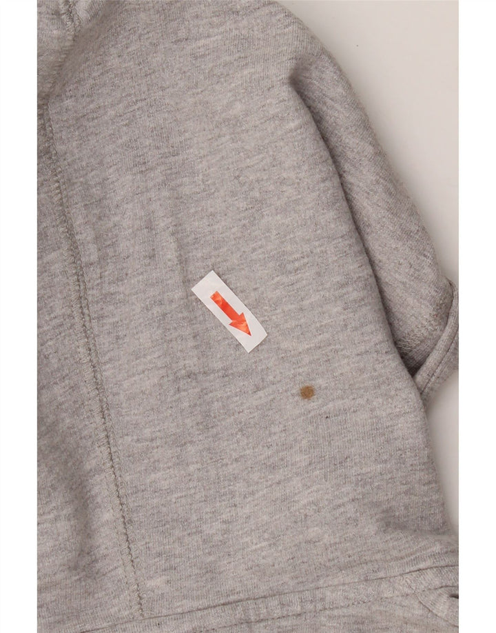 Puma Womens Zip Hoodie Sweater UK 12 Medium  Grey Cotton