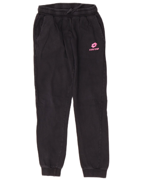 Lotto Girls Tracksuit Trousers Joggers 11-12 Years Black Cotton