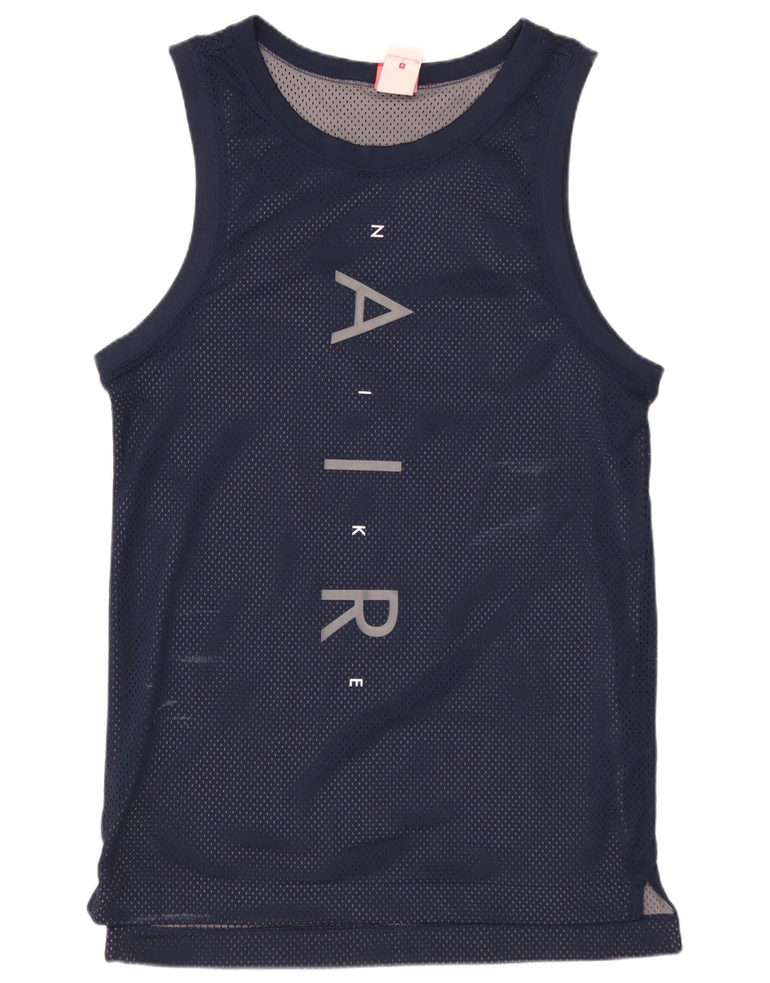 NIKE Mens Graphic Vest Top Small Navy Blue Polyester