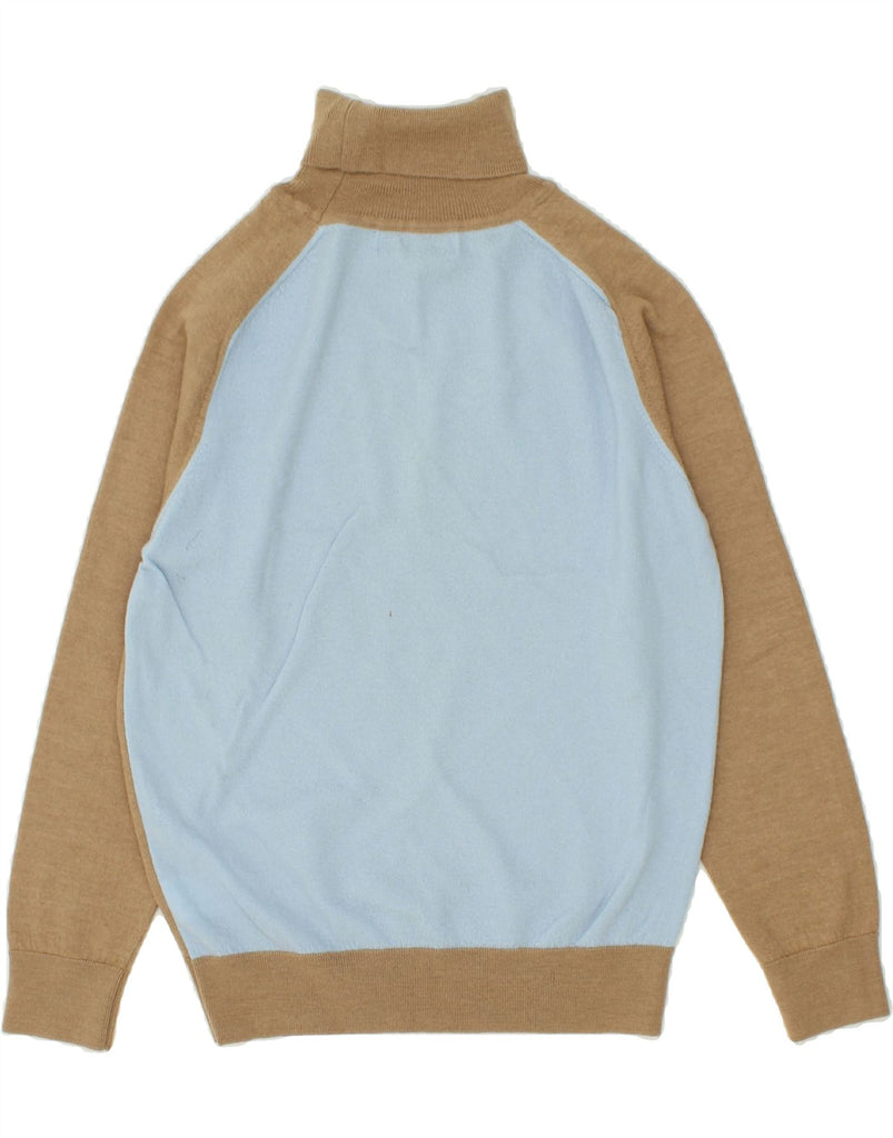 LYLE & SCOTT Womens Roll Neck Jumper Sweater IT 42 Medium Beige Vintage Lyle & Scott and Second-Hand Lyle & Scott from Messina Hembry 