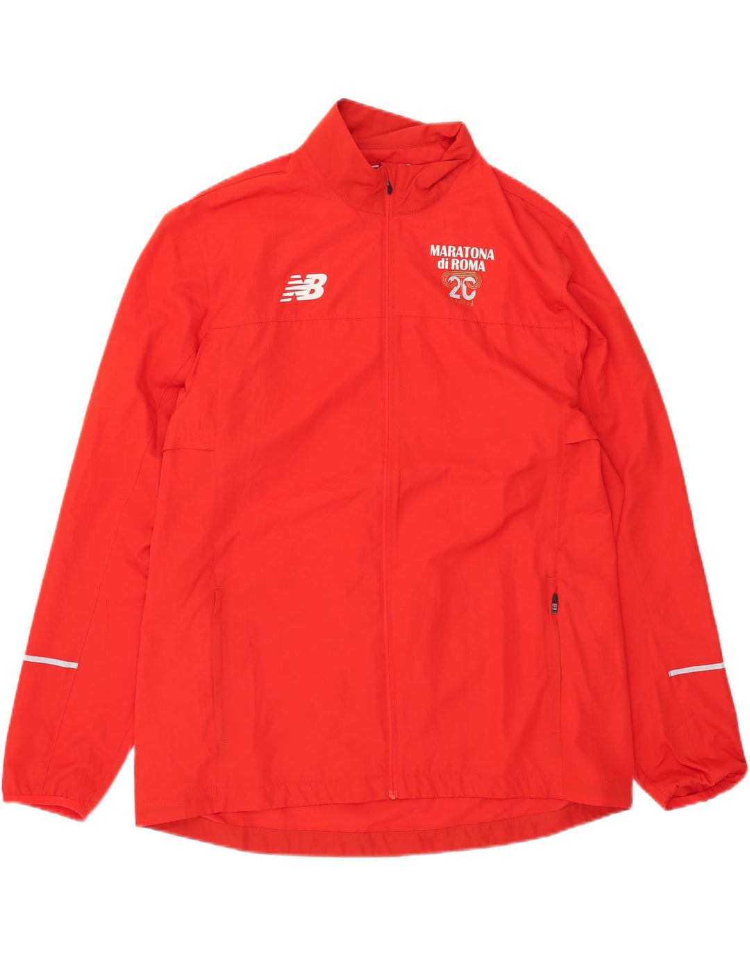 New Balance Mens Graphic Tracksuit Top Jacket XL Red Polyester