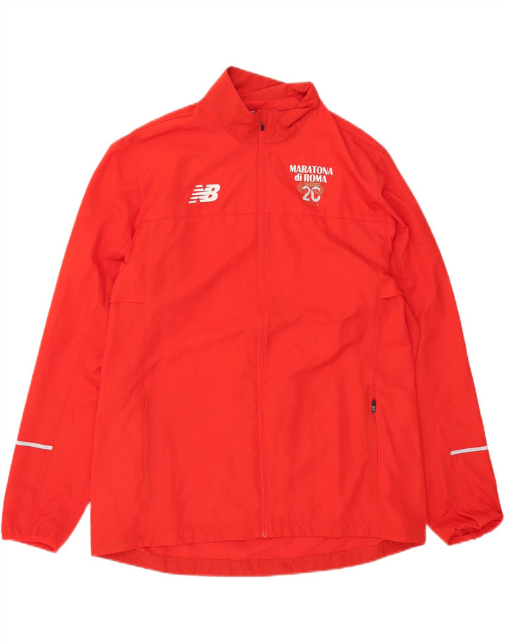 New Balance Mens Graphic Tracksuit Top Jacket XL Red Polyester