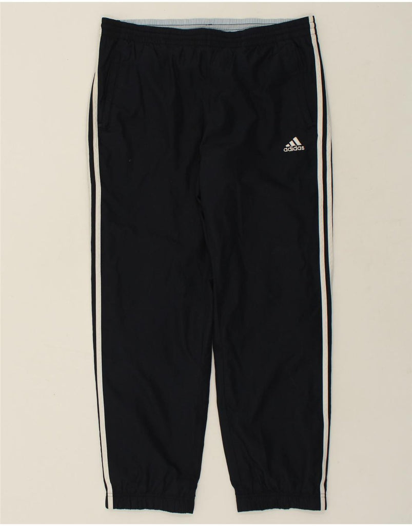 ADIDAS Mens Tracksuit Trousers Joggers Small Navy Blue Polyester | Vintage Adidas | Thrift | Second-Hand Adidas | Used Clothing | Messina Hembry 