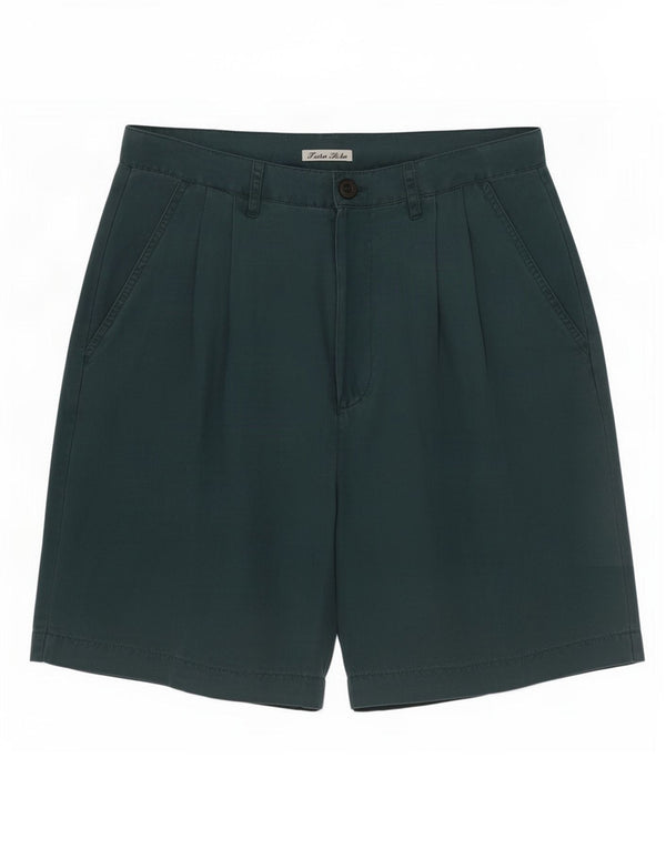 Astrolabio Womens Casual Shorts IT 46 Large W28 Green Silk