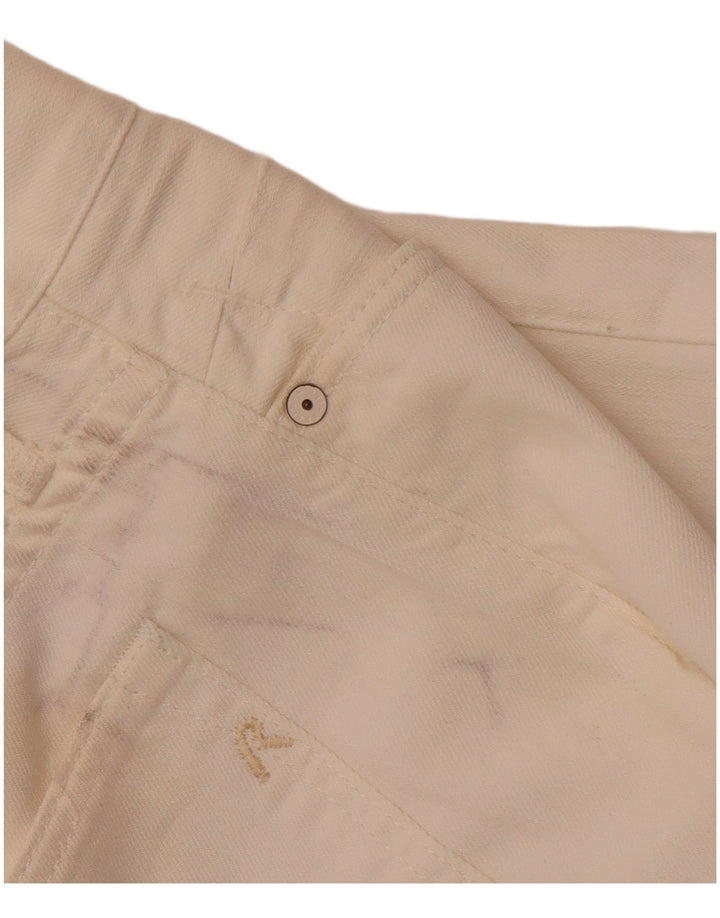 REPLAY Womens Straight Jeans  W33 L28 Off White Cotton