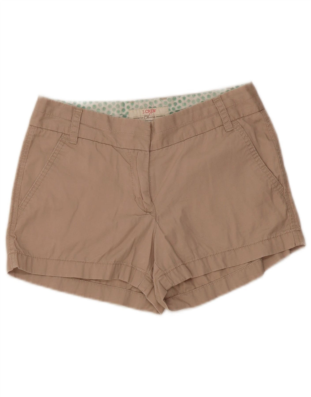 J. Crew Womens Chino Shorts US 0 XS W28  Beige Cotton