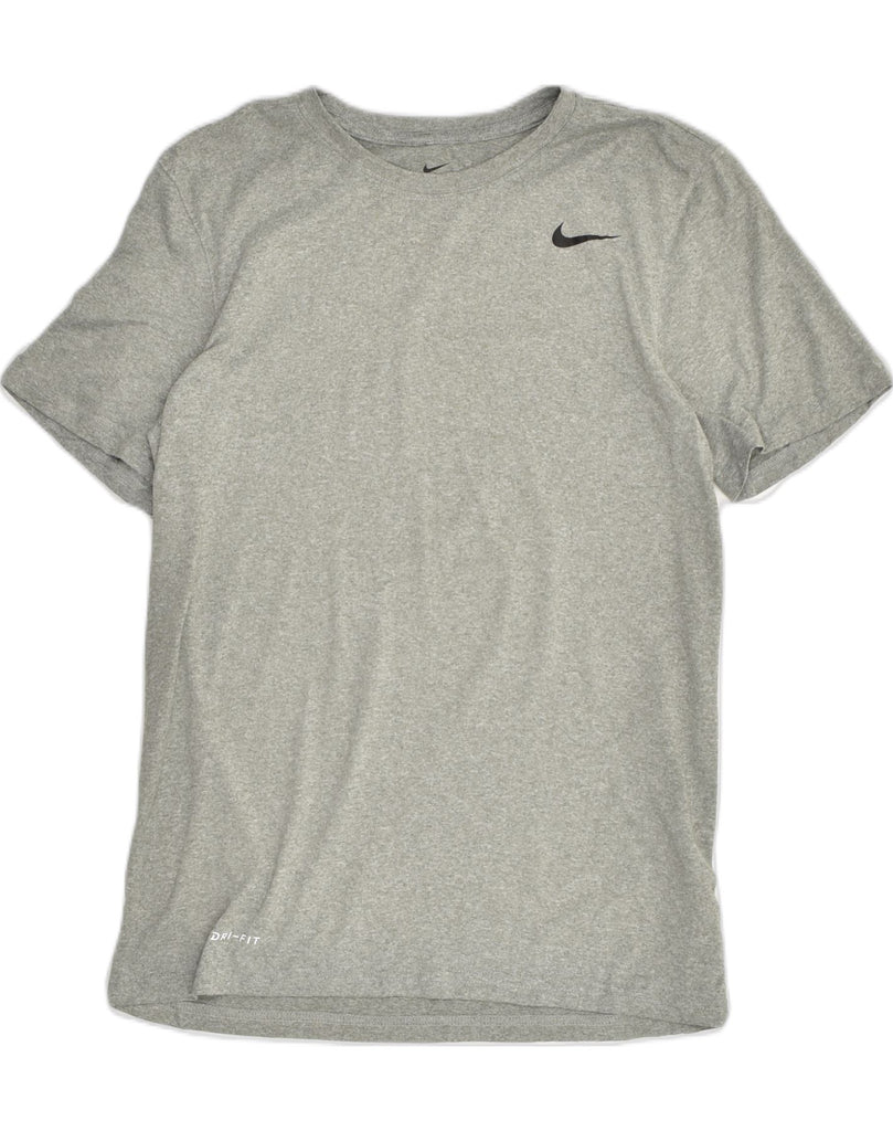 NIKE Womens The Nike Tee T-Shirt Top UK 10 Small Grey Polyester | Vintage Nike | Thrift | Second-Hand Nike | Used Clothing | Messina Hembry 