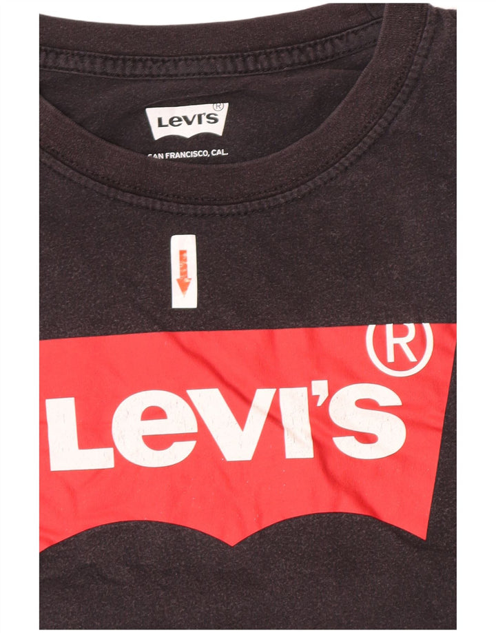 Levi's Boys Graphic T-Shirt Top 13-14 Years Black Cotton