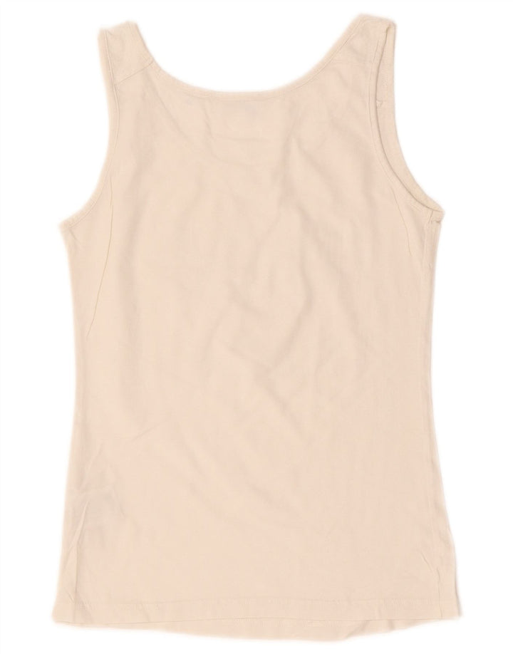 Adidas Womens Graphic Vest Top IT 38 XS White Cotton