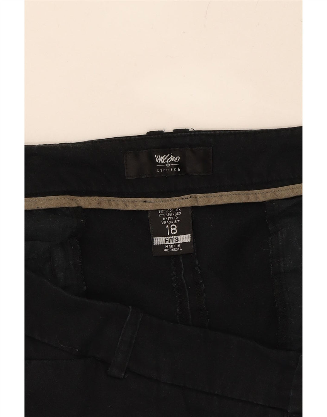 MOSSIMO Womens Hot Pants US 18 2XL W40 Black Cotton Vintage Mossimo and Second-Hand Mossimo from Messina Hembry 