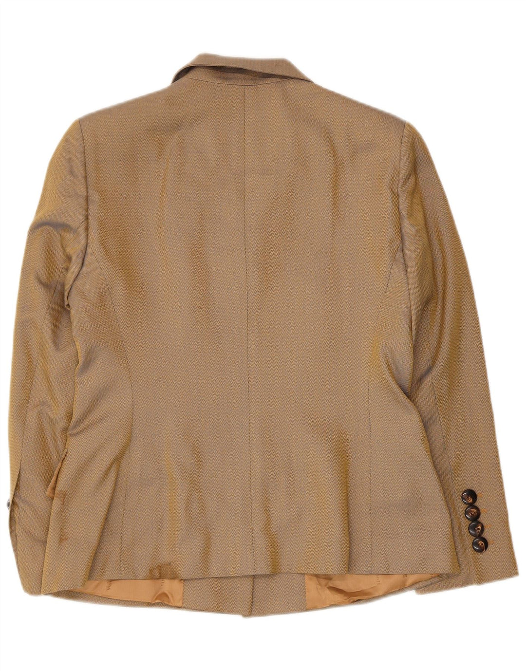 Escada Womens Elements Blazer Jacket UK 12 Medium Beige Herringbone