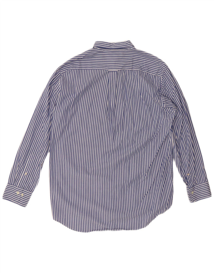 GANT Mens Regular Fit Shirt Size 41/42 16 1/2 Large Blue Pinstripe Cotton