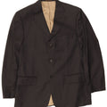 Marks & Spencer Mens 3 Button Blazer Jacket UK 38 Medium Black Pinstripe