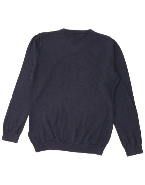 Marks & Spencer Boys V-Neck Jumper Sweater 14-15 Years Navy Blue Cotton