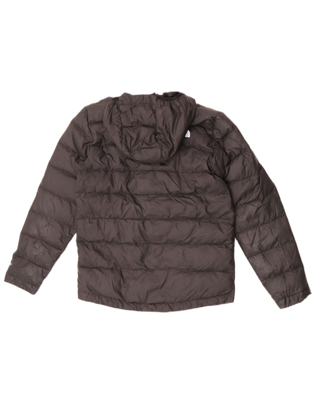 The North Face Boys Hooded Padded Jacket 13-14 Years XL Black Polyester