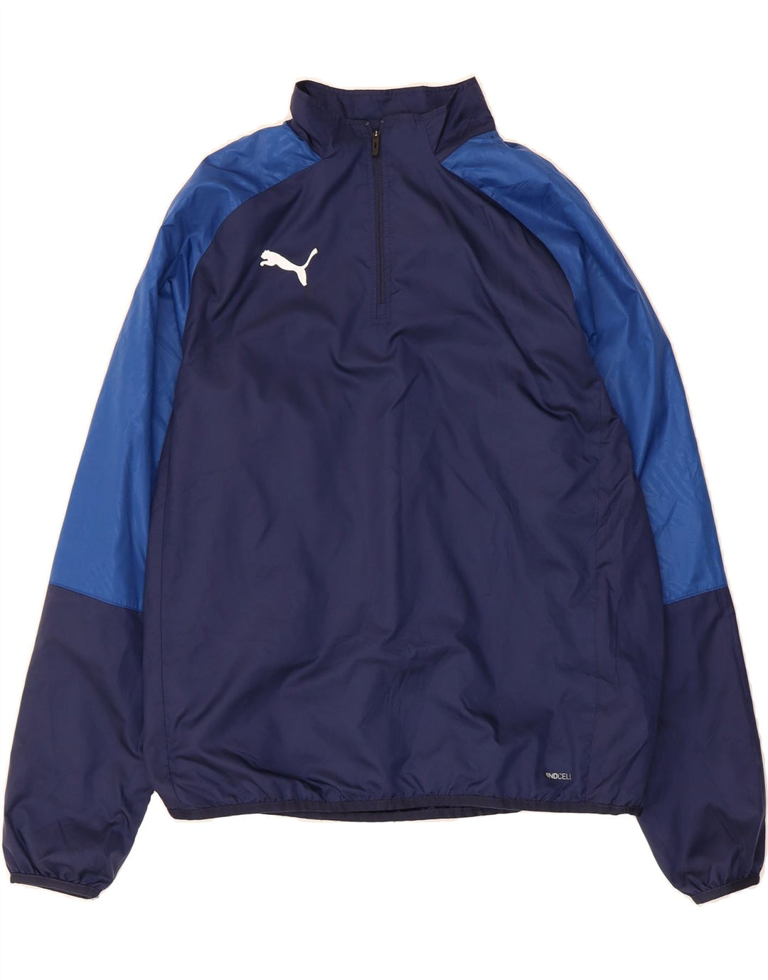PUMA Mens Pullover Tracksuit Top Jacket Small Navy Blue Colourblock Vintage Puma and Second-Hand Puma from Messina Hembry 