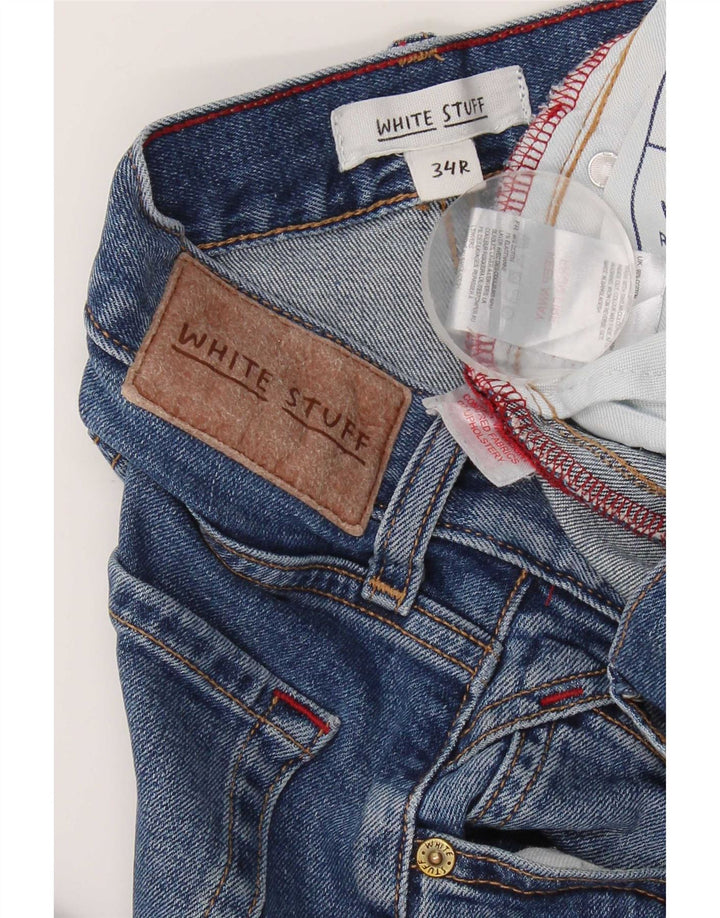 White Stuff Mens Distressed Slim Jeans W34 L31 Blue Cotton
