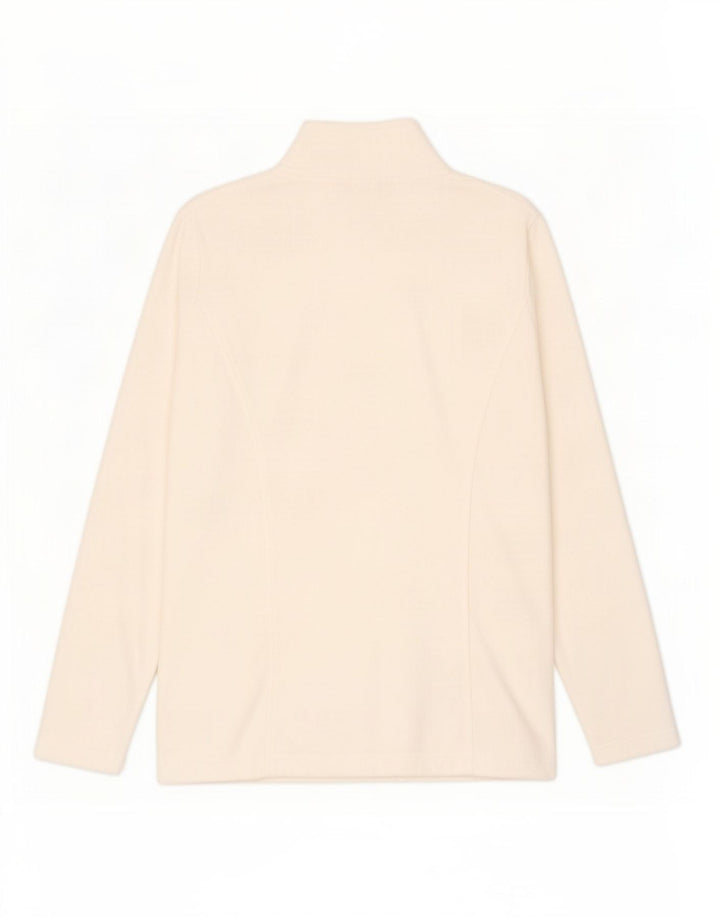 Marks & Spencer Womens Oversized Fleece Jacket UK 10 Small Off White
