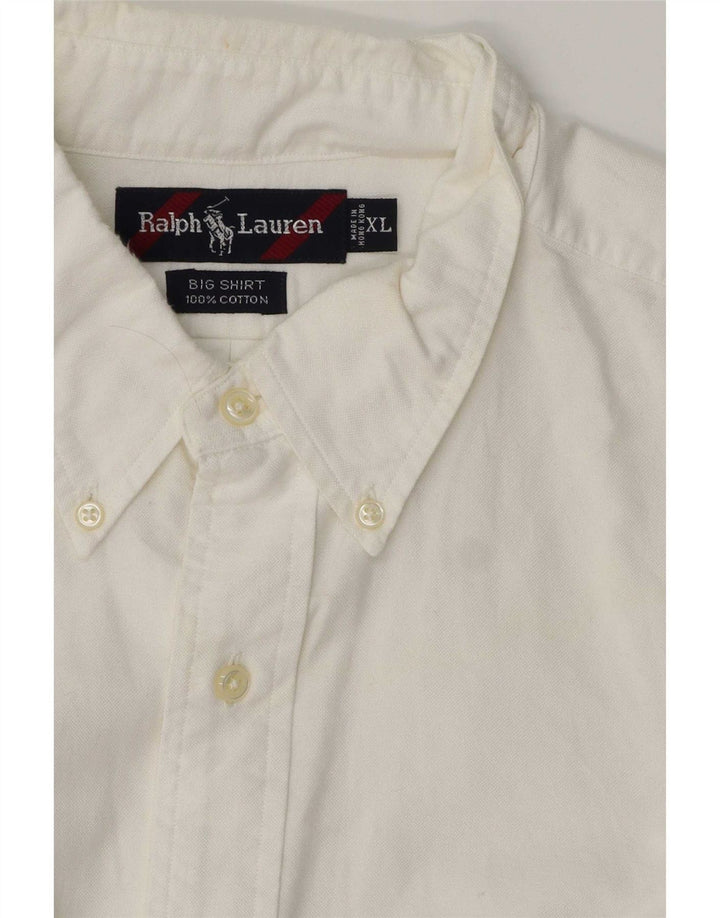 Ralph Lauren Mens Big & Tall Shirt XL White Cotton