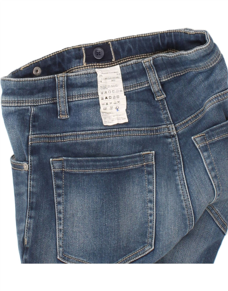 BENETTON Boys Elvis Slim Jeans 11-12 Years 2XL W26 L27 Navy Blue Cotton Vintage Benetton and Second-Hand Benetton from Messina Hembry 