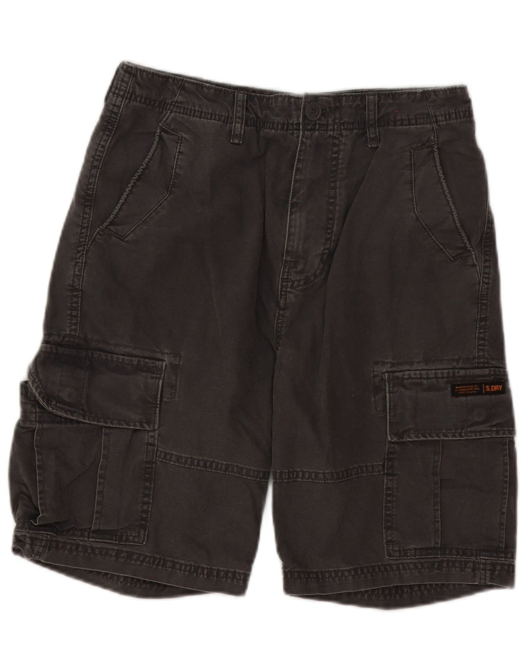 Superdry Mens Cargo Shorts W30 Medium Grey Cotton