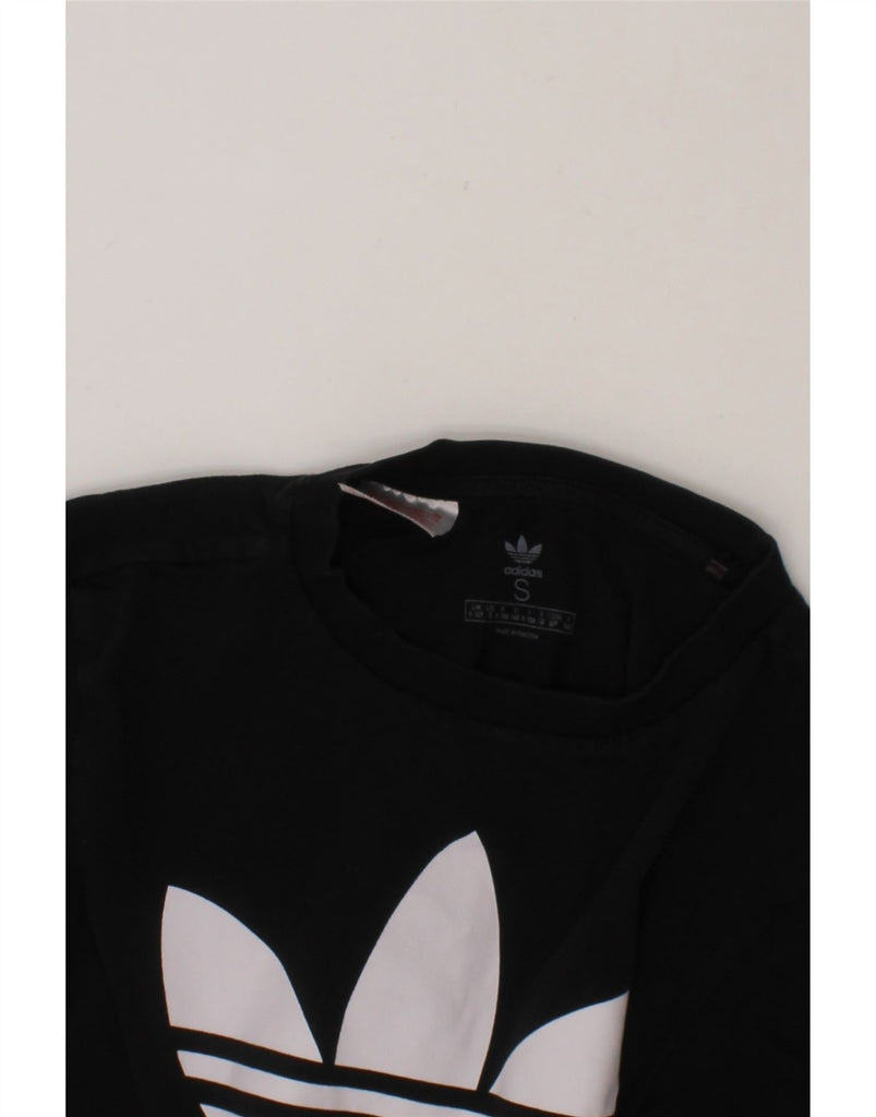 ADIDAS Boys Graphic T-Shirt Top 9-10 Years Small  Black Cotton Vintage Adidas and Second-Hand Adidas from Messina Hembry 