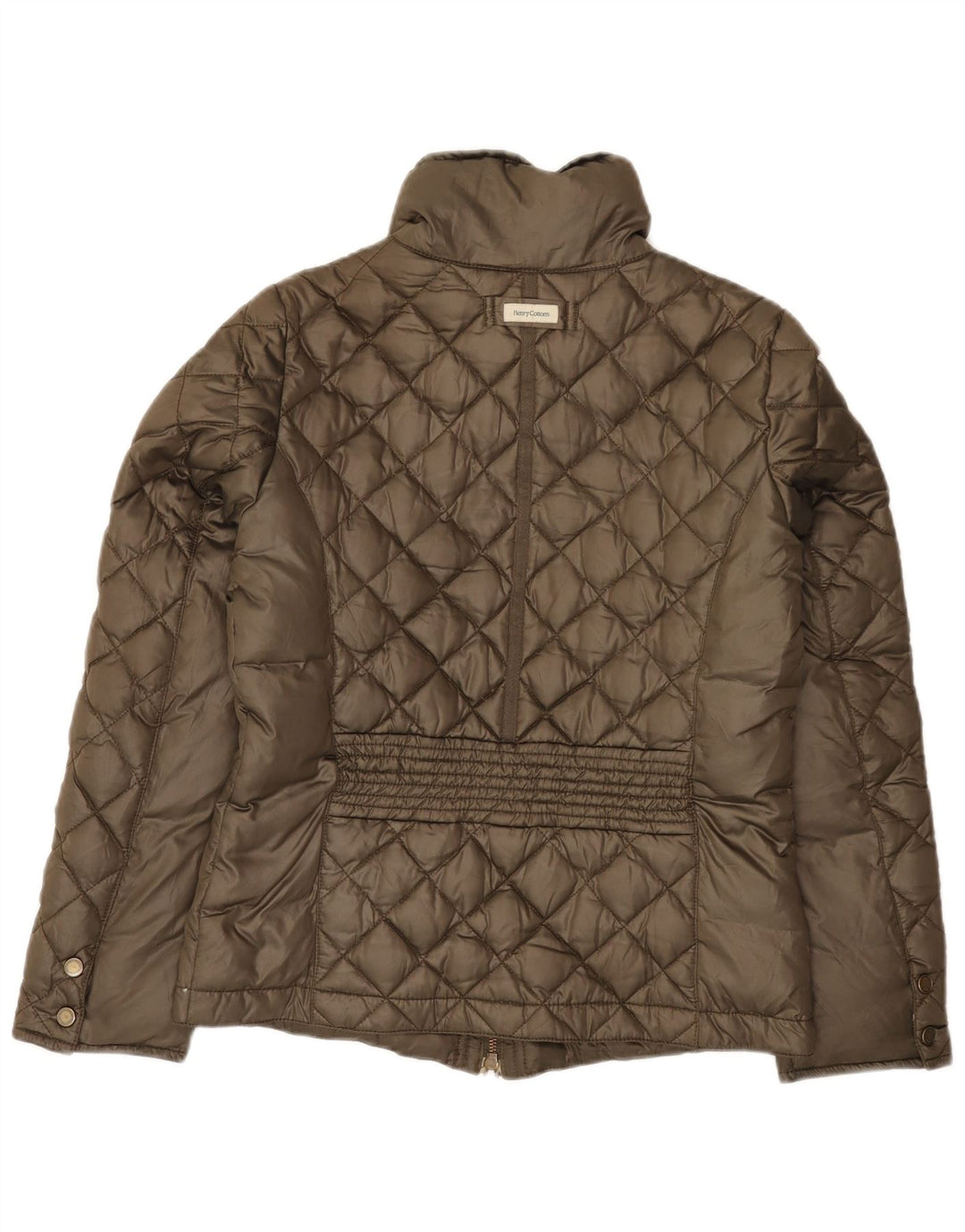 Henry Cottons Womens Padded Jacket IT 42 Medium Khaki Polyester