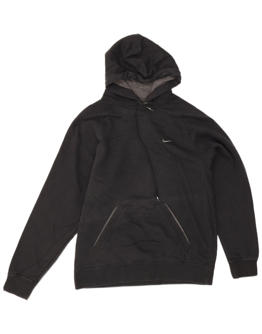 Nike Mens Hoodie Jumper Medium Black Cotton