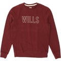 JACK WILLS Mens Graphic Sweatshirt Jumper Medium Burgundy Cotton Vintage Jack Wills and Second-Hand Jack Wills from Messina Hembry 