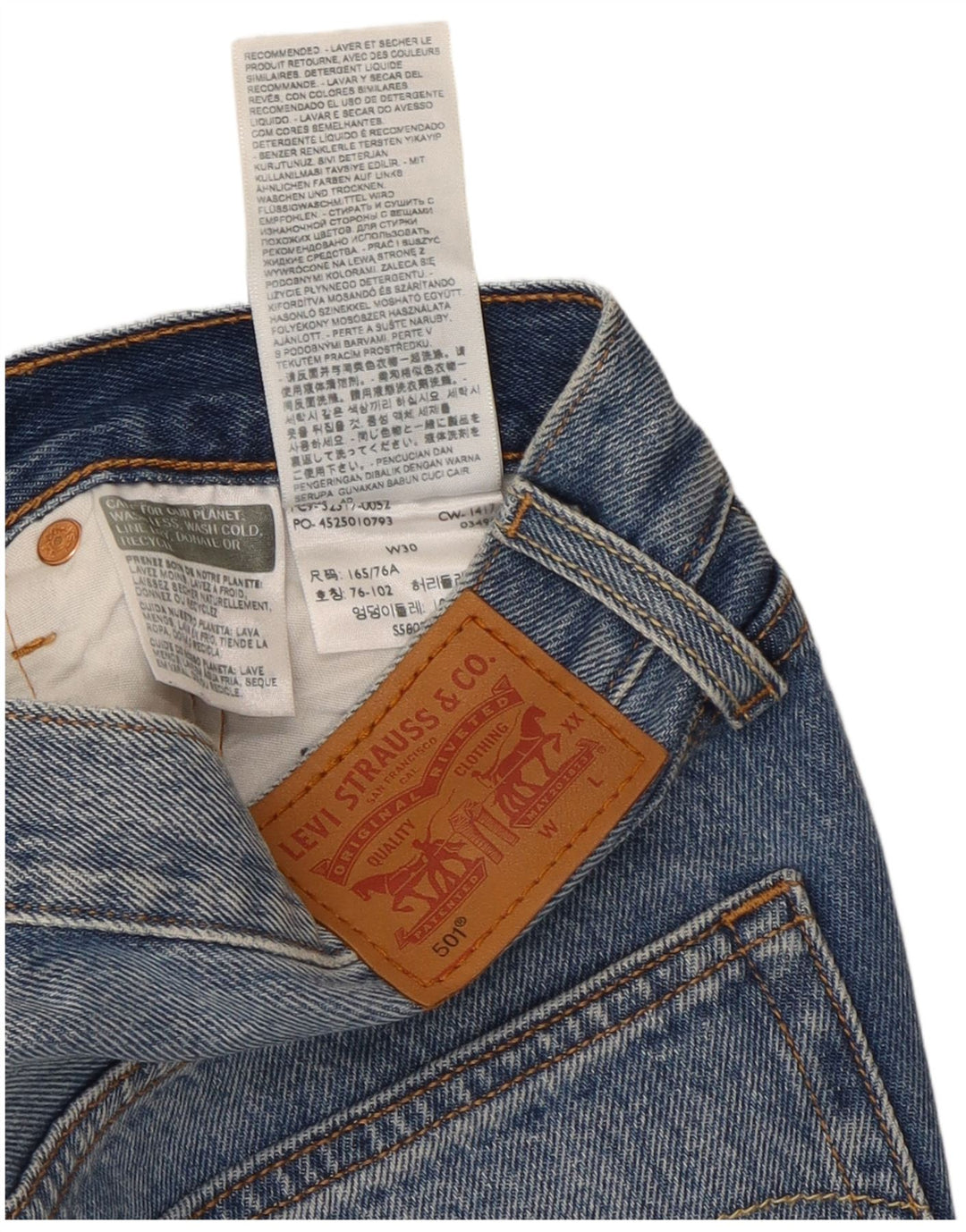 LEVI'S Womens 501 Denim Shorts W30 Medium Blue Cotton