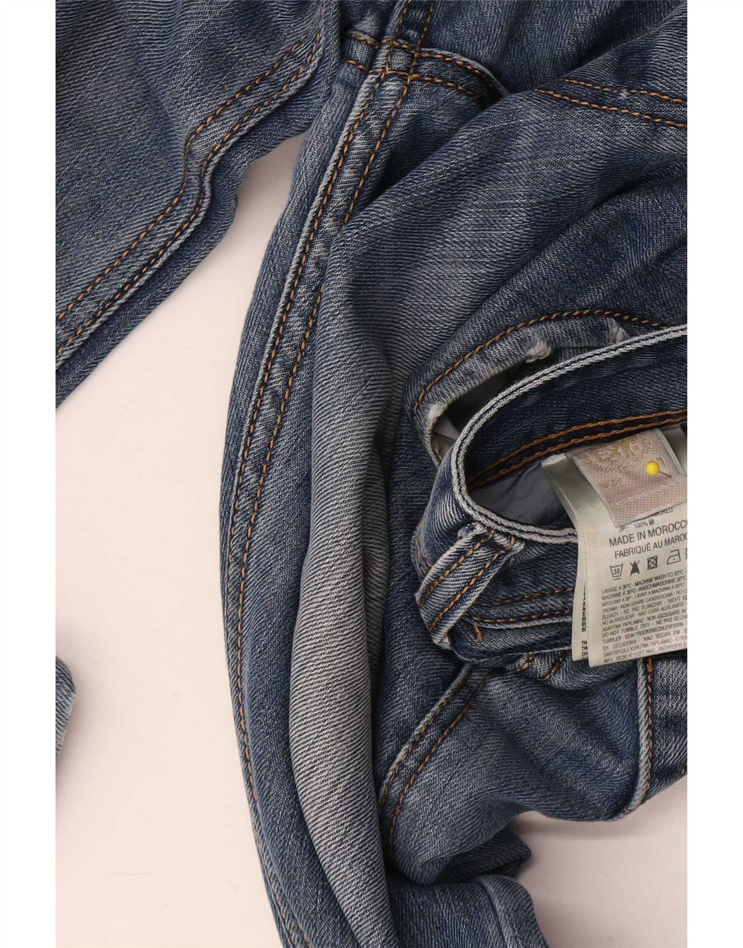 Diesel Mens Distressed Slim Jeans W31 L31 Blue Cotton