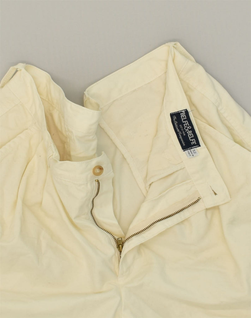 BELFE & BELFE Mens Chino Shorts IT 52 XL W33 Yellow Cotton | Vintage Belfe & Belfe | Thrift | Second-Hand Belfe & Belfe | Used Clothing | Messina Hembry 