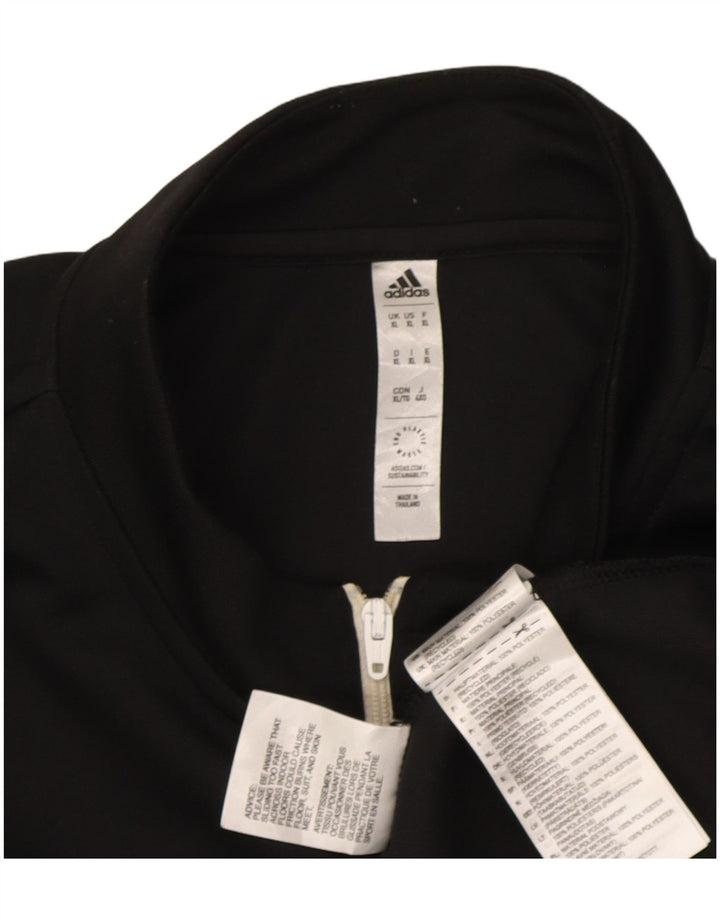 Adidas Mens Aeroready Zip Neck Pullover Tracksuit Top XL Black Polyester