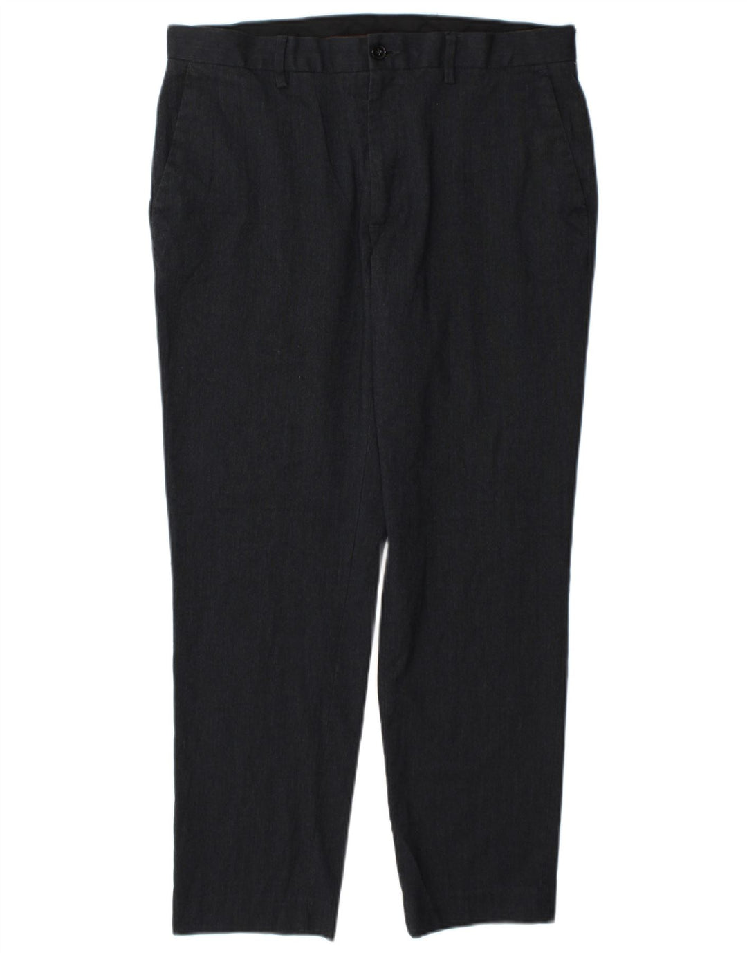 Marks & Spencer Mens Slim Fit Chino Trousers W34 L29 Navy Blue Polyester