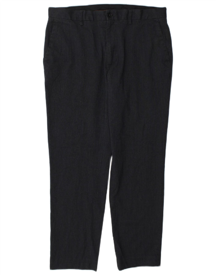 Marks & Spencer Mens Slim Fit Chino Trousers W34 L29 Navy Blue Polyester