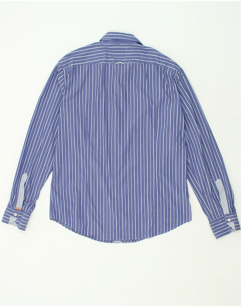 BOSS ORANGE Mens Slim Shirt XL Blue Striped Cotton | Vintage Boss Orange | Thrift | Second-Hand Boss Orange | Used Clothing | Messina Hembry 