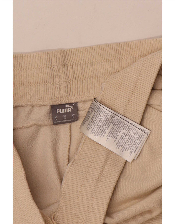 Puma Mens Tracksuit Trousers Joggers Medium Beige Cotton
