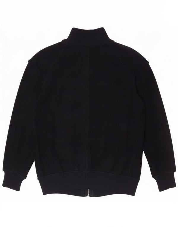 Vintage Mens Suede Bomber Jacket UK 36 Small Navy Blue