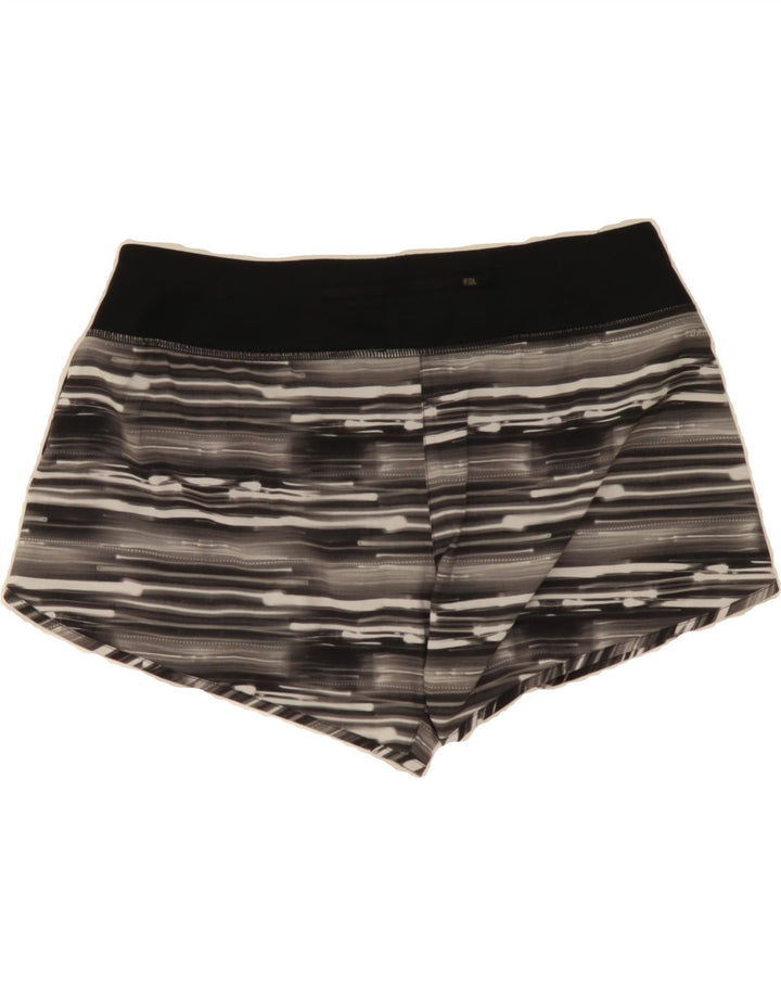 NIKE Womens Dri Fit Sport Shorts UK 16 Large Black Striped Polyester Vintage Nike and Second-Hand Nike from Messina Hembry 