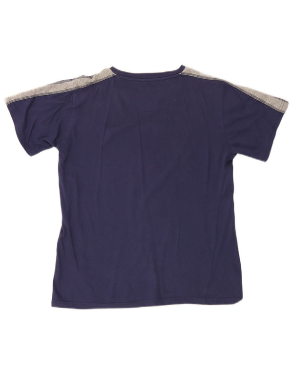 Champion Boys Graphic T-Shirt Top 13-14 Years XL Navy Blue Colourblock