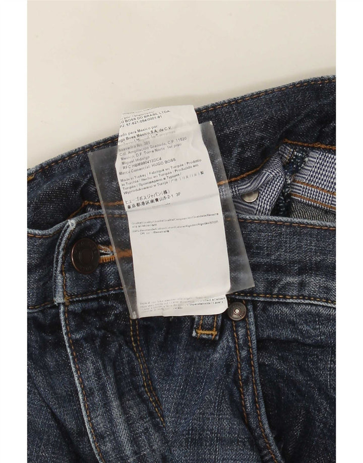 Hugo Boss Mens Straight Jeans W34 L34 Blue Cotton