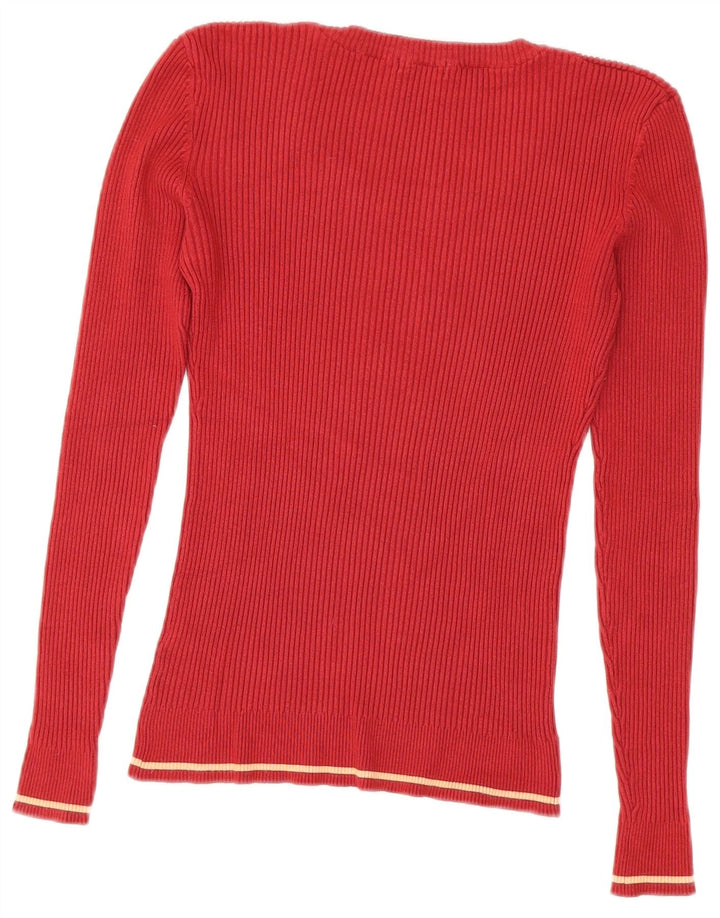 Colmar Womens Boat Neck Jumper Sweater UK 12 Medium Red