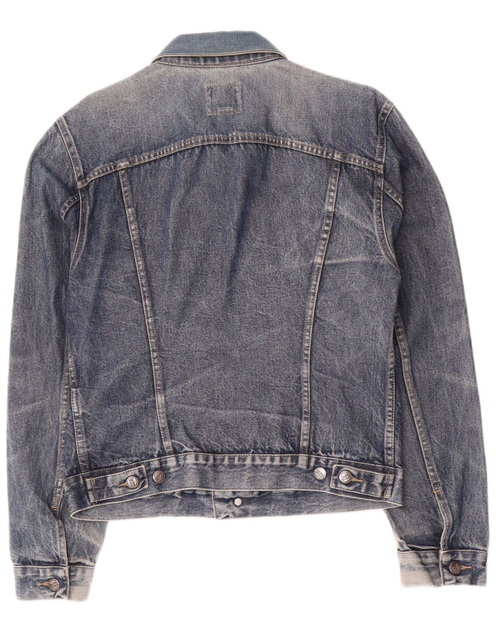 Gas Mens Denim Jacket UK 40 Large Blue Cotton