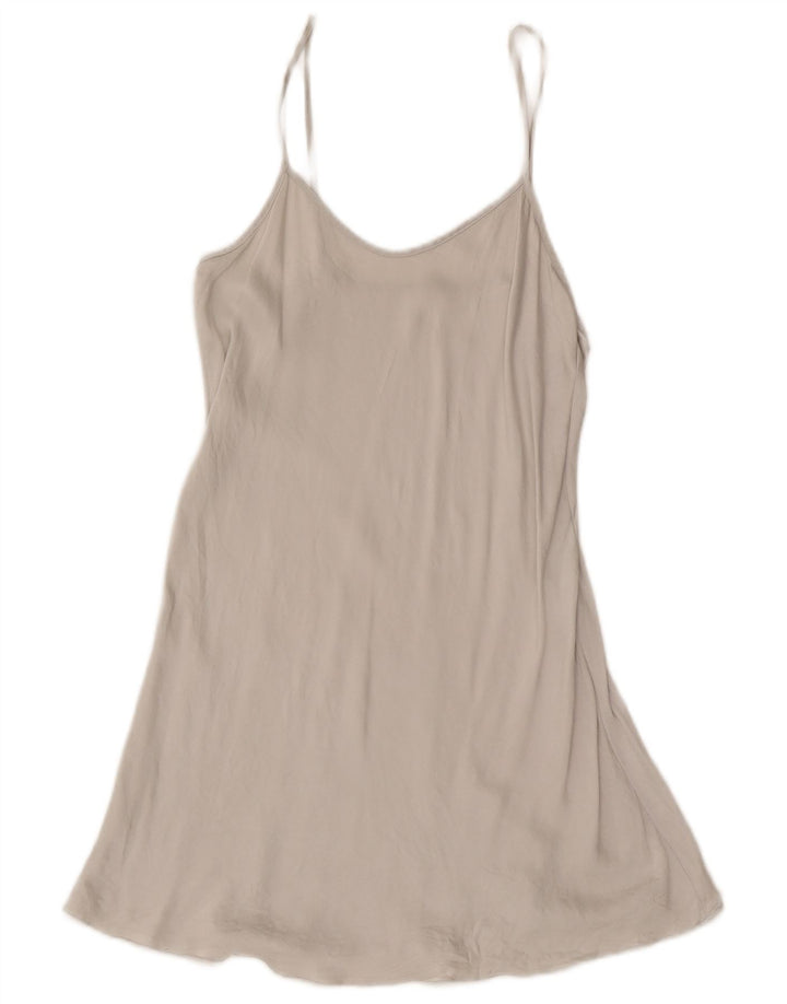 Vintage Womens Slip Dress UK 10 Small Grey