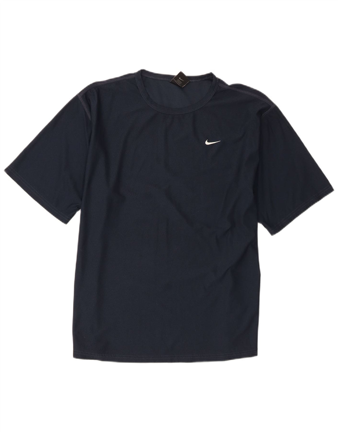 Nike Mens T-Shirt Top UK 42/44 Large Navy Blue Polyester