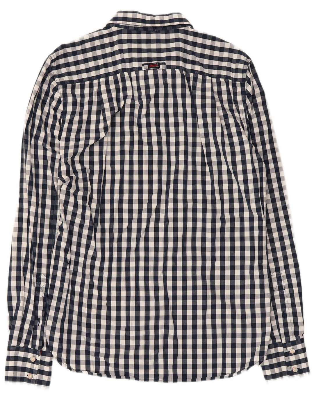 Superdry Mens Loose Fit Shirt Medium Navy Blue Gingham Cotton
