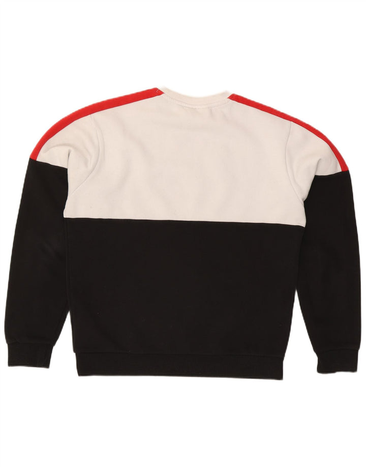 Fila Mens Graphic Sweatshirt Jumper Large White Colourblock Cotton