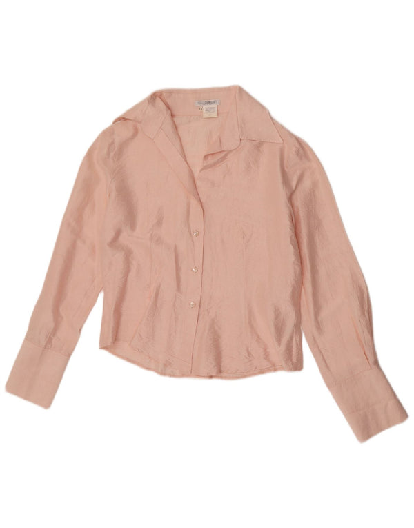 Naracamicie Womens Shirt Blouse UK 14 Medium Pink Silk