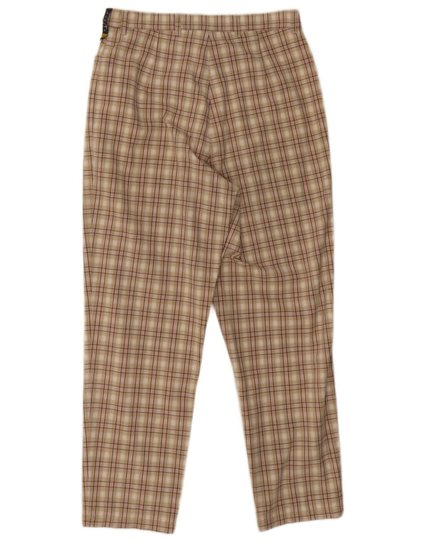 Bonita Womens High Waist Casual Trousers EU 38 Medium W26 L25 Beige Check